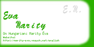 eva marity business card